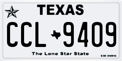 TX license plate CCL9409