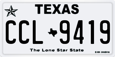 TX license plate CCL9419