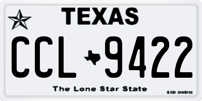 TX license plate CCL9422