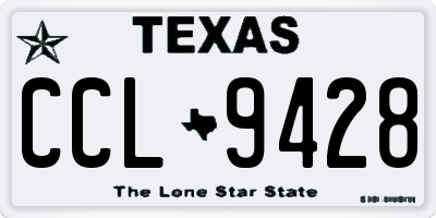 TX license plate CCL9428