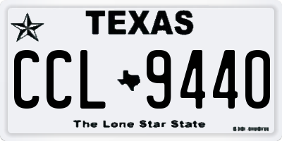TX license plate CCL9440