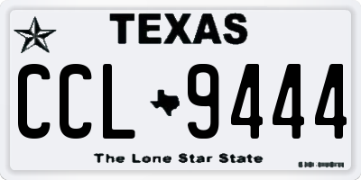 TX license plate CCL9444