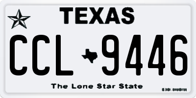 TX license plate CCL9446