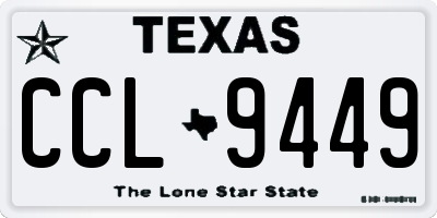 TX license plate CCL9449