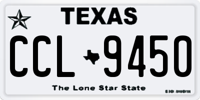TX license plate CCL9450