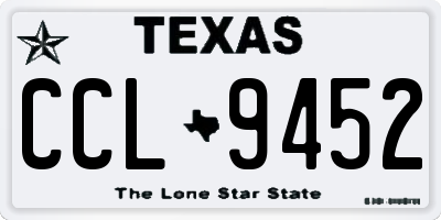 TX license plate CCL9452