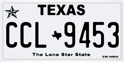 TX license plate CCL9453