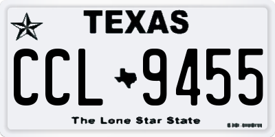 TX license plate CCL9455