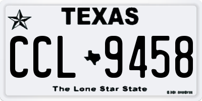 TX license plate CCL9458