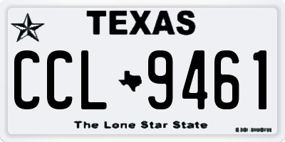 TX license plate CCL9461