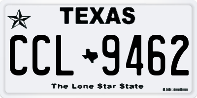 TX license plate CCL9462