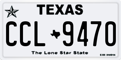 TX license plate CCL9470