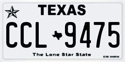TX license plate CCL9475