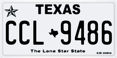 TX license plate CCL9486