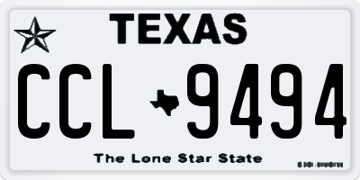 TX license plate CCL9494