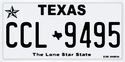 TX license plate CCL9495