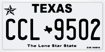 TX license plate CCL9502