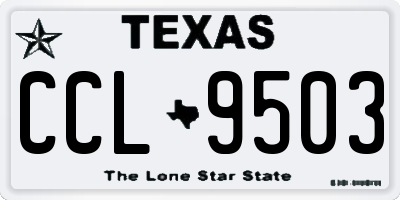 TX license plate CCL9503