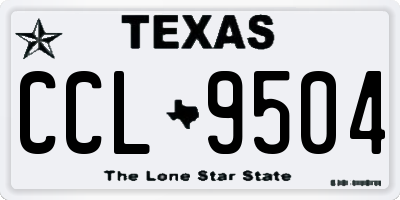 TX license plate CCL9504