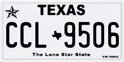 TX license plate CCL9506