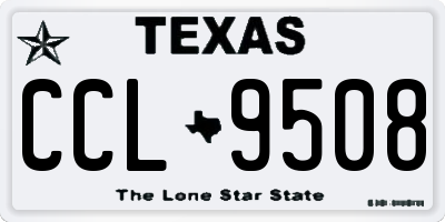 TX license plate CCL9508