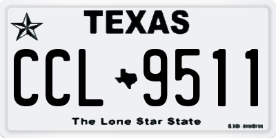TX license plate CCL9511