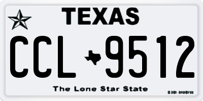 TX license plate CCL9512