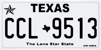 TX license plate CCL9513