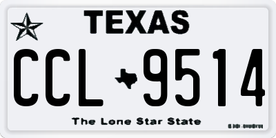 TX license plate CCL9514