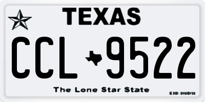 TX license plate CCL9522
