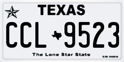 TX license plate CCL9523
