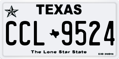 TX license plate CCL9524