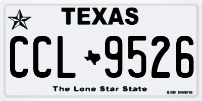 TX license plate CCL9526