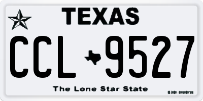 TX license plate CCL9527