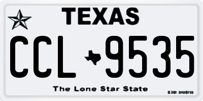 TX license plate CCL9535