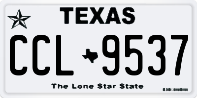 TX license plate CCL9537