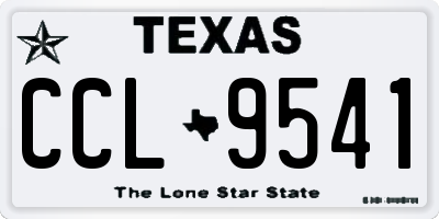 TX license plate CCL9541