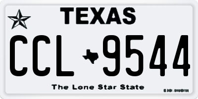 TX license plate CCL9544