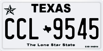 TX license plate CCL9545