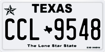 TX license plate CCL9548