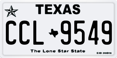 TX license plate CCL9549