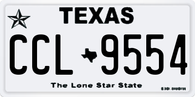 TX license plate CCL9554