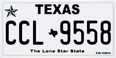 TX license plate CCL9558