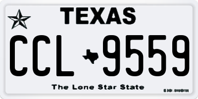 TX license plate CCL9559