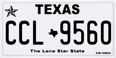 TX license plate CCL9560