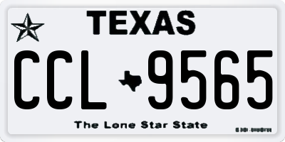 TX license plate CCL9565