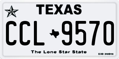 TX license plate CCL9570