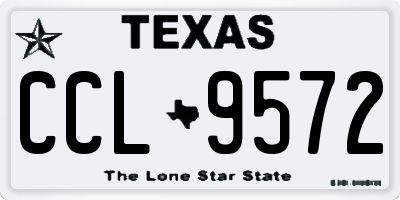 TX license plate CCL9572
