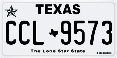 TX license plate CCL9573
