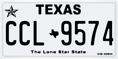 TX license plate CCL9574